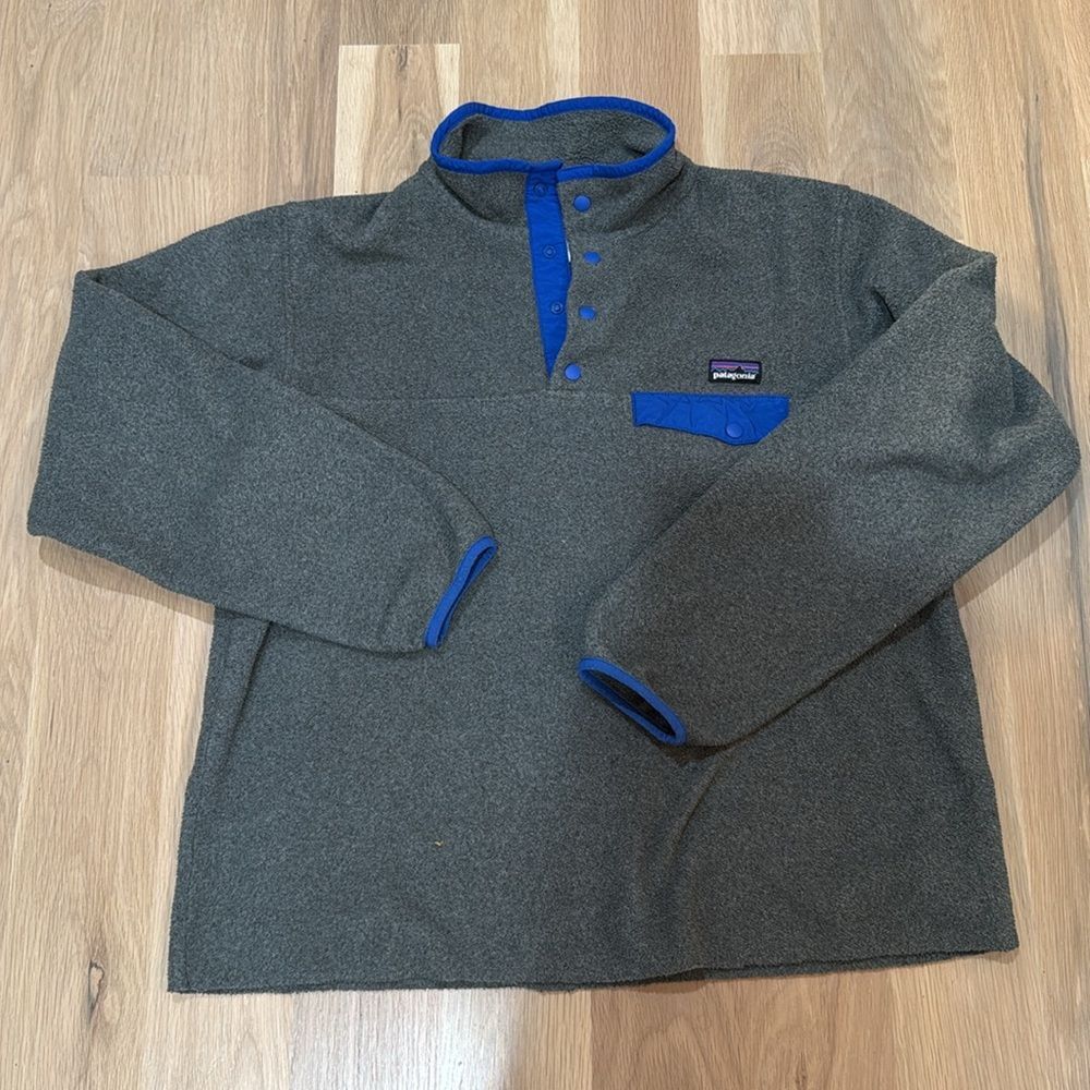 Patagonia Gray Synchilla Quarter-Zip Fleece Pullover Size M